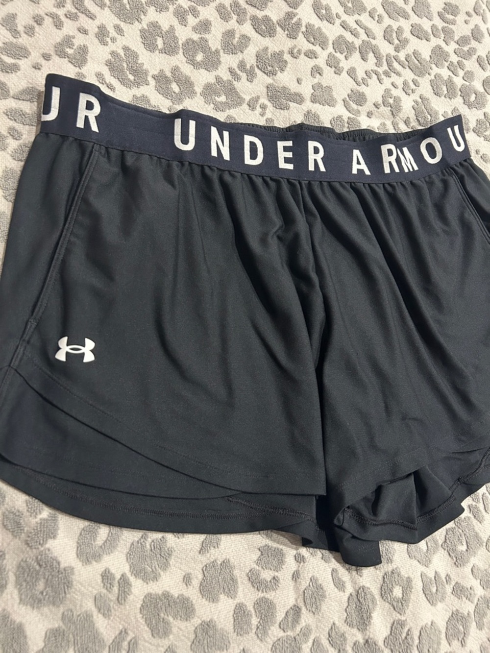 Under Armour Black Women’s Athletic Shorts with Logo Waistband